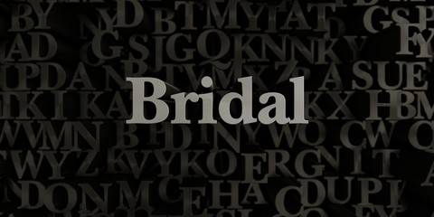 Bridal - Stock image of 3D rendered metallic typeset headline illustration.  Can be used for an online banner ad or a print postcard.