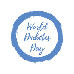 Naklejka na ściany i meble World Diabetes Day. Blue circle. Medical illustration. Health care