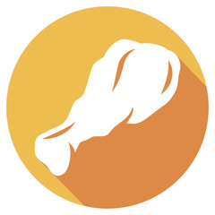 fried chicken legs flat icon