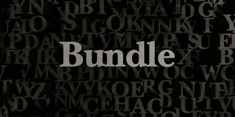 Bundle - Stock image of 3D rendered metallic typeset headline illustration.  Can be used for an online banner ad or a print postcard.