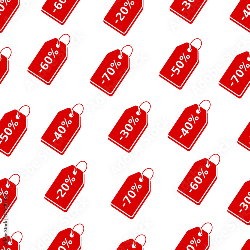 "Discount price tag seamless pattern" Stock image and royaltyfree