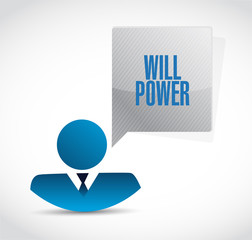 will power avatar sign concept illustration