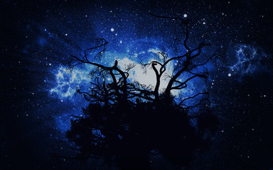 Stars and galaxy space   background,
