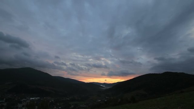 Mountain sunset with beautiful sky (1080p, 25fps)
