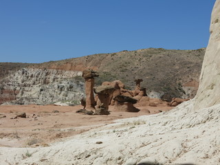 toadstool rock formation,  Grand Staircase Escalante National Monument
