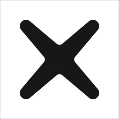 Obraz premium Delete or remove symbol silhouette icon on background