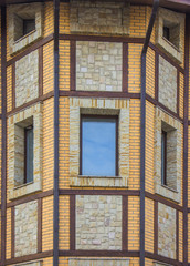 Obraz premium window in the wall overlaid with antique stone