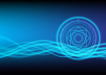 Abstract fantastic future of technology is based on binary code. Digital world community.