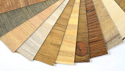 Samples of vinyl and laminate wooden pattern