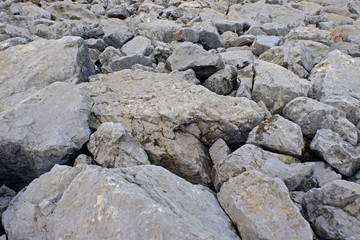 Fototapeta na wymiar part of a stone pile with big stones