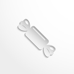 Confectionery. Chocolate candy in the package. Vector icon.