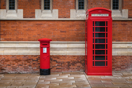 Red Telephone Box and Red Post Box
