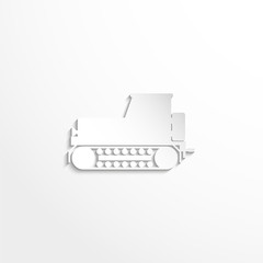 Tractor. Vector icon.