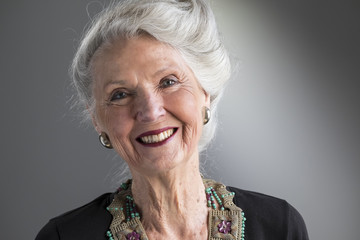 Portrait of a mature senior woman smiling