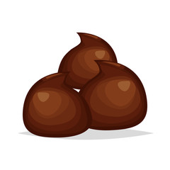 Chocolate bars and pieces vector set