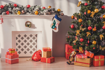 Lovely decorated room to New Year