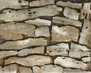 wall of natural stone, travertine, marble, slate, sandstone. bac
