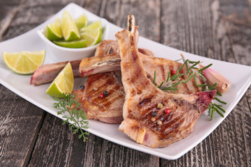 grilled lamb chop