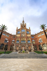 Fototapeta na wymiar Hospital of the Holy Cross and Saint Paul by A. Gaudi, Barcelona