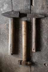 Three hummers on the table, vertical.