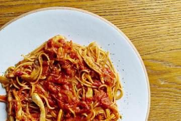 Tomato sauce spaghetti 