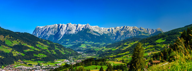 Beautiful mountain landscape view in Alps