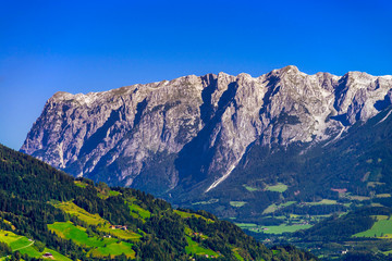Fototapeta premium Beautiful mountain landscape view in Alps