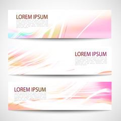 Abstract header line wave white vector design. colorful rainbow background