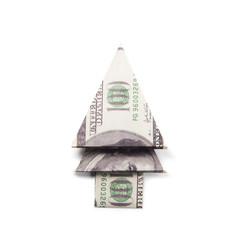 Money Origami Christmas tree