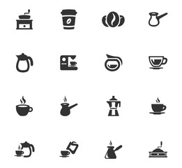 Coffee icons set