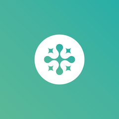 molecular health logo icon with spark