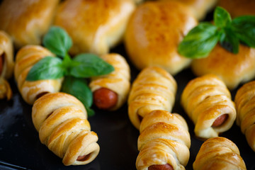 sausage baked in dough