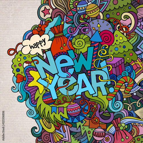 "New year doodles elements background." Stock image and royalty-free ...