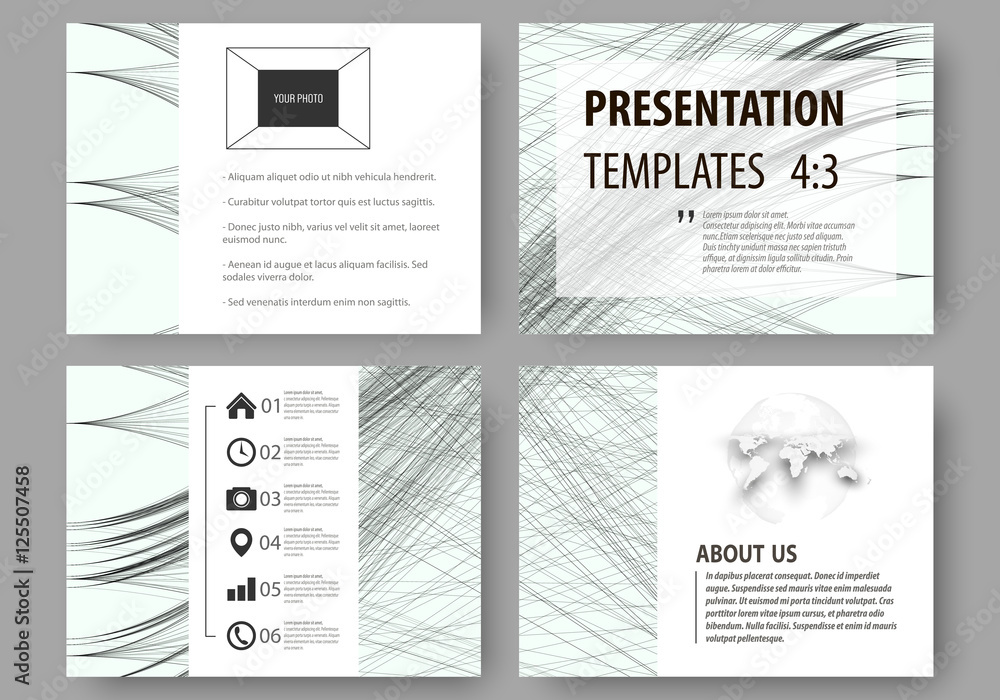 Poster set of business templates for presentation slides. easy editable layouts, vector illustration. abstr