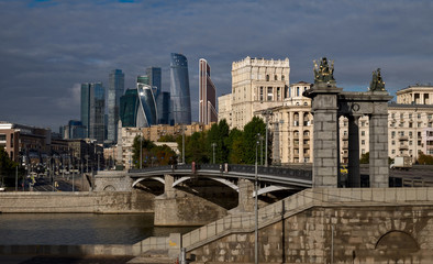 Borodinsky Bridge and Moscow International Business Center