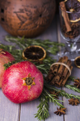 fresh juicy pomegranate