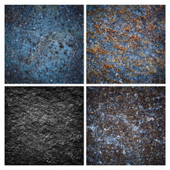 Set of different stone surface texture