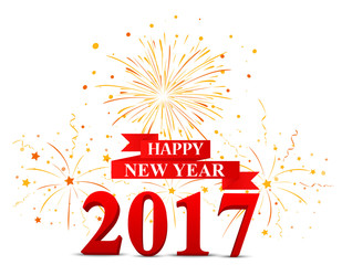 Happy New Year greeting card design