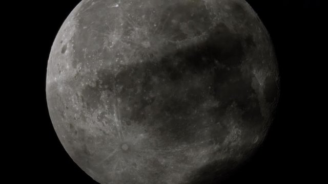 full moon transit through a schmidt cassegrain telescope