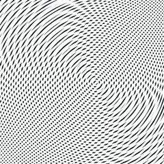 Striped  psychedelic background with black and white moire lines