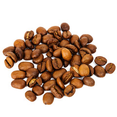 Pile of roasted coffee beans