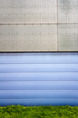 Modern blue tile wall