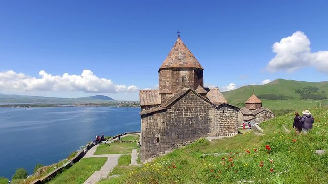 St. Jakob Church on Sevan lake. Armenia