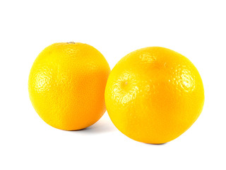 fresh oranges isolate on white background