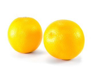 fresh oranges isolate on white background