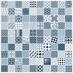 Vector graphic vintage textures created with squares, rhombuses