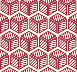 Graphic simple ornamental tile, vector repeated pattern made usi