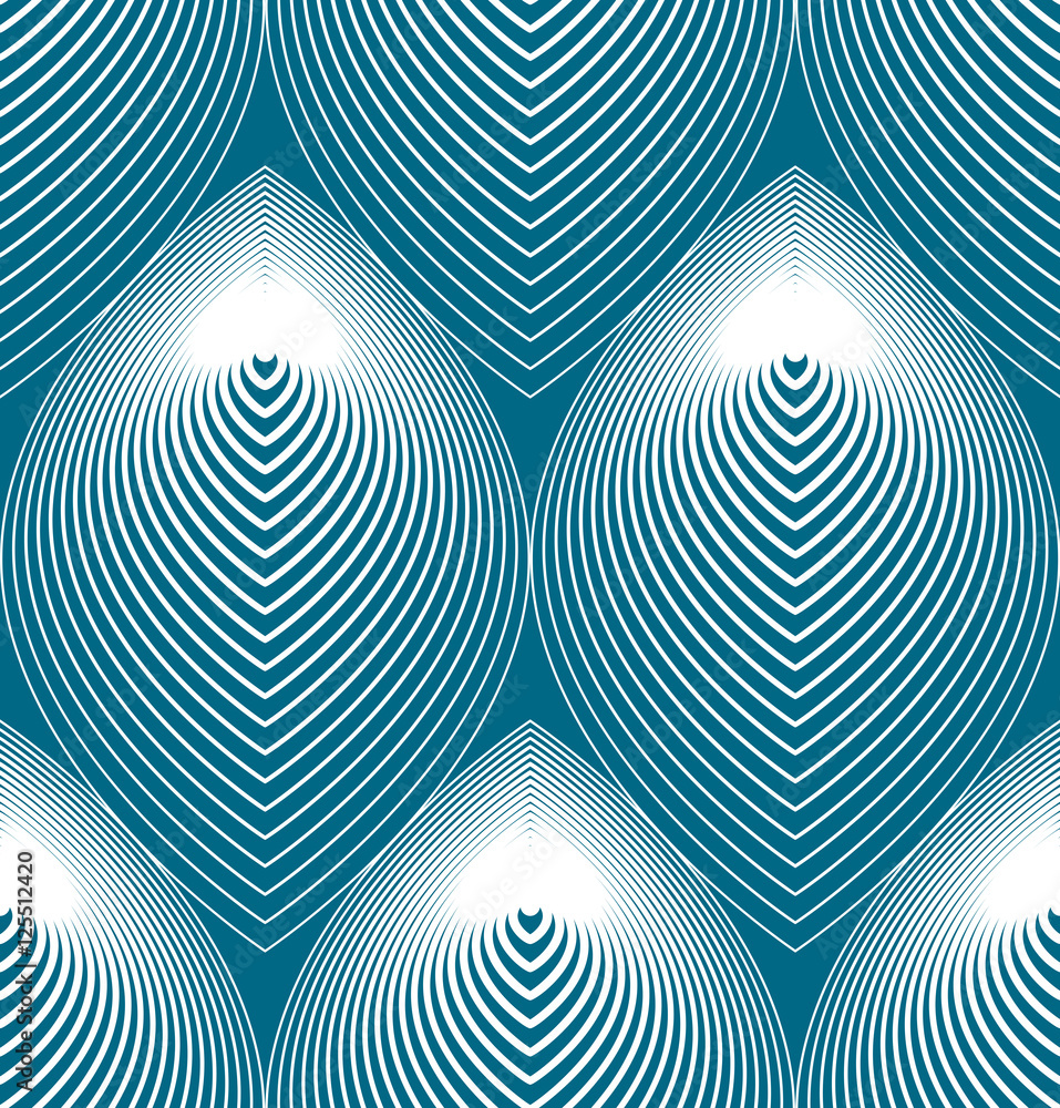 Poster continuous vector pattern with graphic lines, decorative abstrac