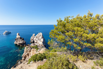 Fototapeta premium Yacht in the sea.