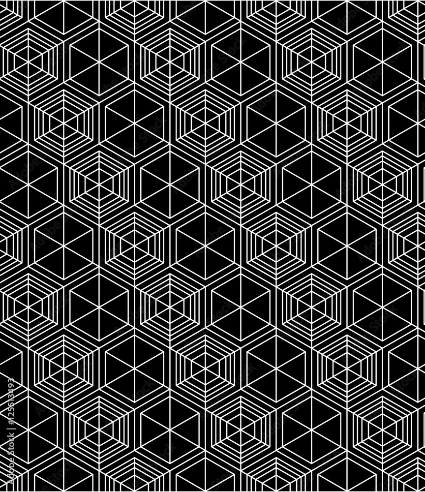 Poster regular contrast textured endless pattern with cubes, continuous
